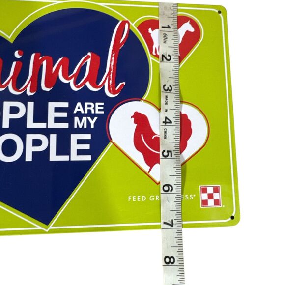 Metal Sign Animal People Hearts Love Chicken  Duck Goat Homestead Farm Decor - Picture 3 of 3